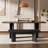 47” Rustic Dining Bench, Farmhouse Wood Seat for Dining Room & Entryway, 300 lbs Capacity-1393223934