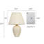 Lampe de table plissée élégante à 1 lumière à intensité variable-102300343