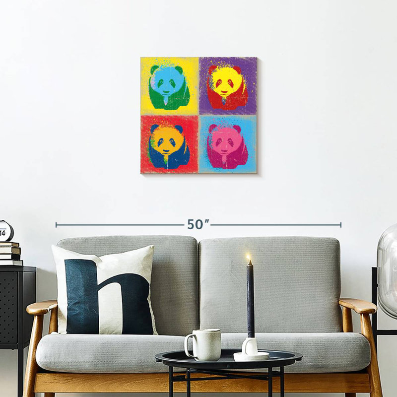 Arney Paint Splash Pandas, H 20 po x l 20 po