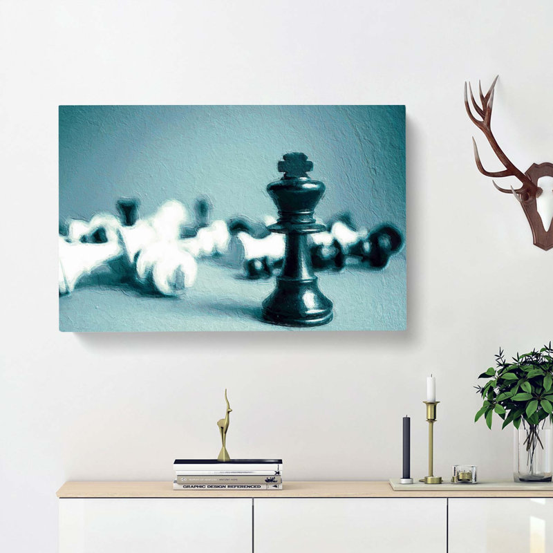 A Chess Battle - Wrapped Canvas, 40cm H x 60cm W x 3cm D