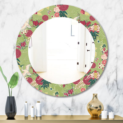 Motif oriental en soie - miroir bohémien et éclectique