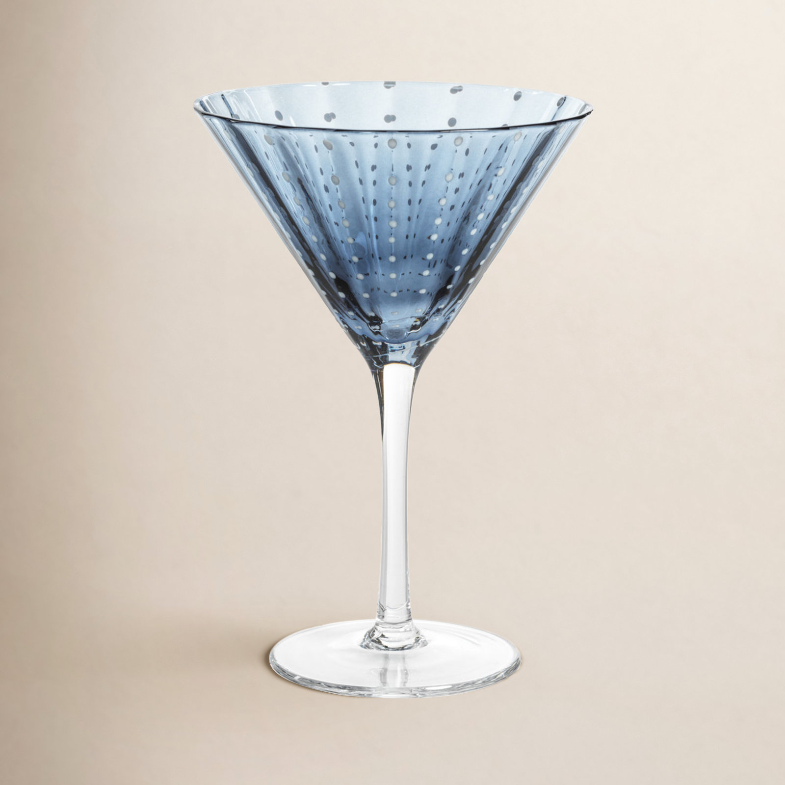 Dot Martini Glasses, Set of 4, Purple