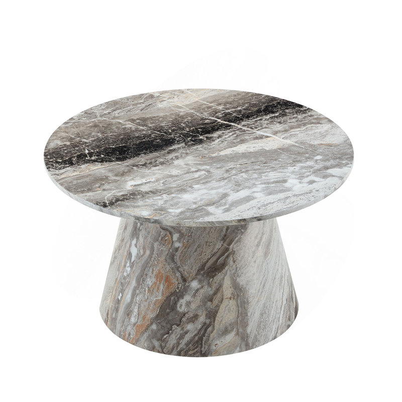 Textured Medium Density Fiberboard Circular Coffee Table