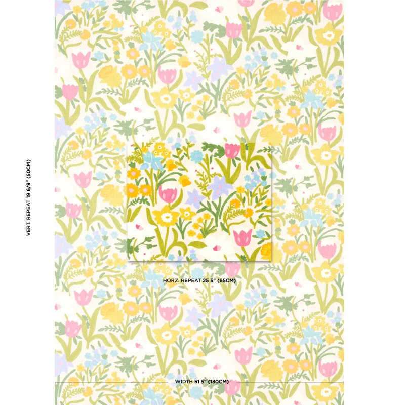 Crewel Garden Fabric, Multicolor