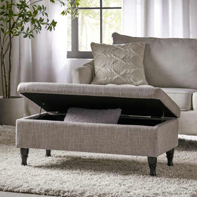 Banc de rangement avec repose-pieds avec pieds en bois massif, repose-pieds capitonné avec banc de rangement pour le salon, grand repose-pieds de banc d'extrémité de lit, bancs de vestibule modernes, bancs de fenêtre et de chambre à coucher pour pied de lit