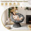 360° Rotatable​ Rattan Accent Chair Rounded Lounge Chair with 100cm Width Extra Cushion -1312959897