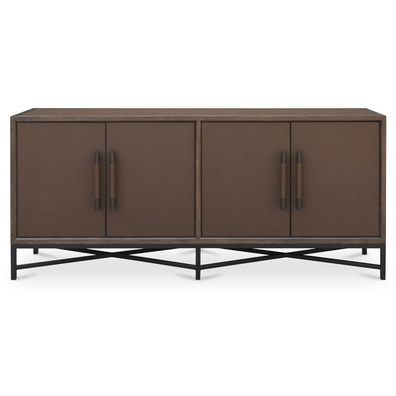 Meera 76" Wide Wood Sideboard, Brown