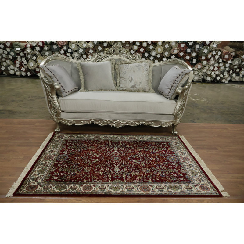 Élégant tapis oriental Agra 4 x 6