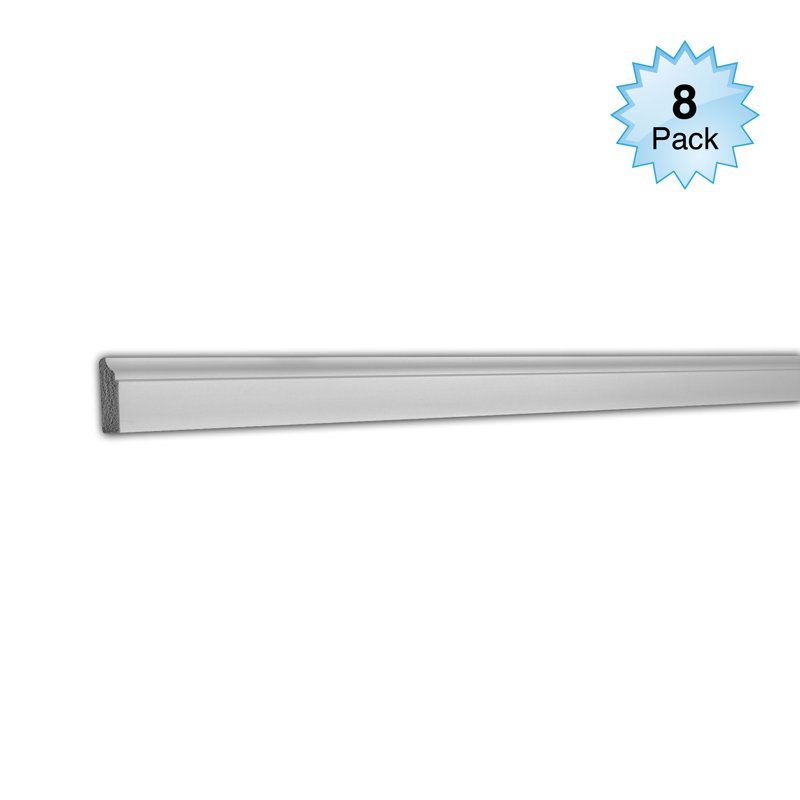 WM 935 1-5/8 in x 9/16 in Recycled Polystyrene Door Stop Moulding Pro Pack 64 LF