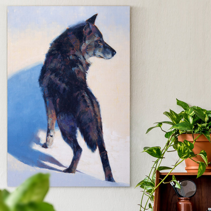 «Wolf Study I», reproduction d'art sur toile tendue, H 12 po x l 8 po x P 1,5 po