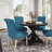 August Grove® Coit 5-Piece Dining Set, Cross-Buck Round Table With 4 Tufted Chairs-176086204