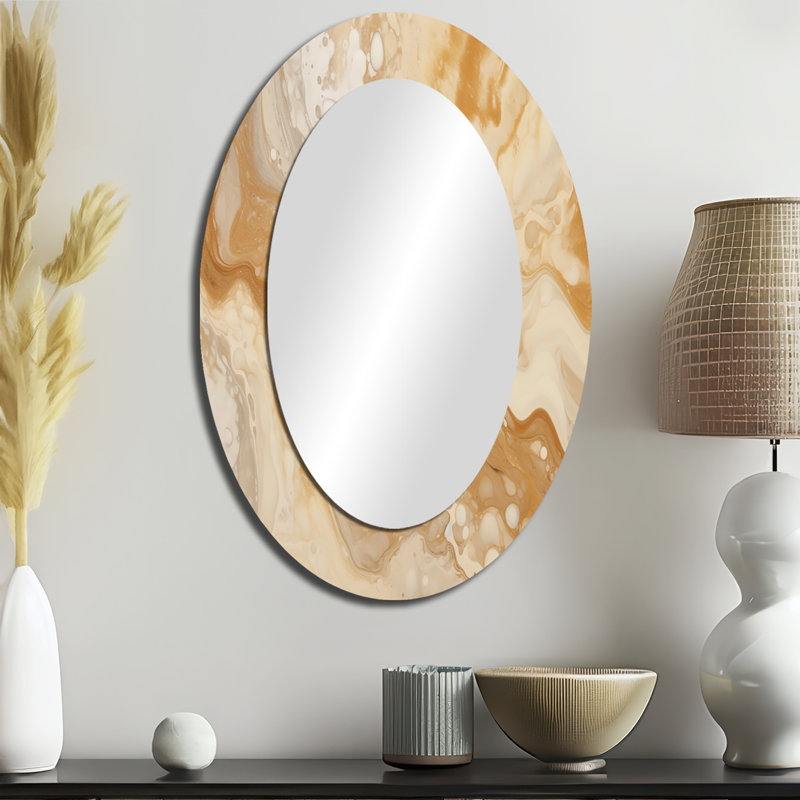 Miroir mural crème / marbré Melody IV - Beige, 36 po x 24 po
