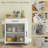 HOMCOM Kitchen Island With Storage, Rolling Kitchen Cart With AC Outlets And USB Ports, Microwave Stand With Towel And Spice Rack-1691386141