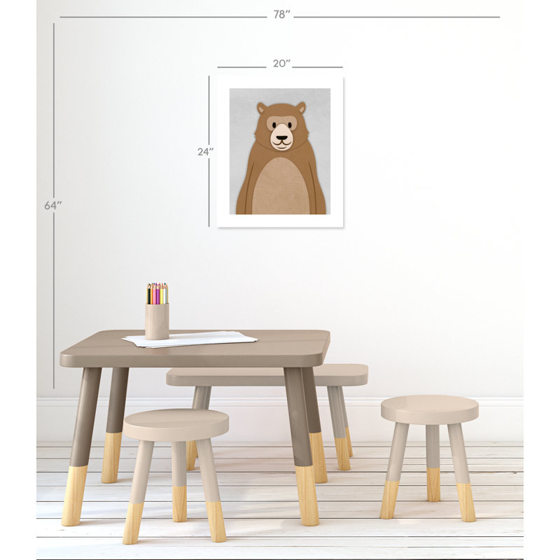 Adhésif décoratif Cheery Bear, H 24 po x l 20 po x P 1 po, Papier