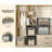 3 Opeings Large Clothes Storage Bins With Metal Frame, Foldable Storage Bin For Clothes, Clothing Storage Bins With Lid, Linen Storage Box With Clear Window& Zippers& Handles.(3 Pcs,66L)-112715547-112715546