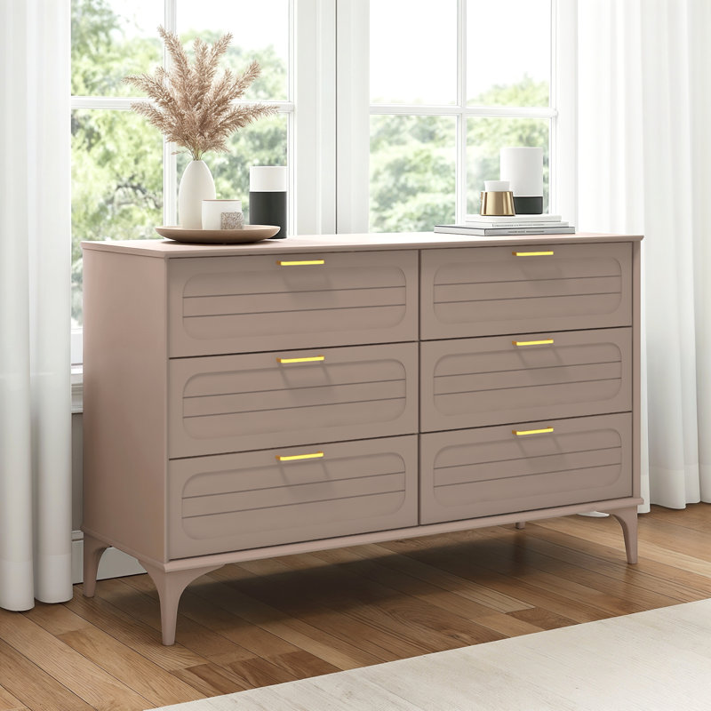 Harrington Curtis 6 Drawer Chest, Warm Nude