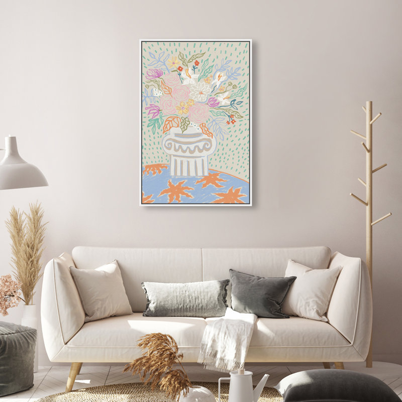 Summer Arrangement Print by Oliver Gal, 16"H x 11"W, White Floater Frame