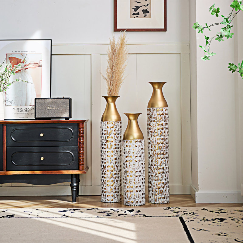 Flower Metal Vase Set