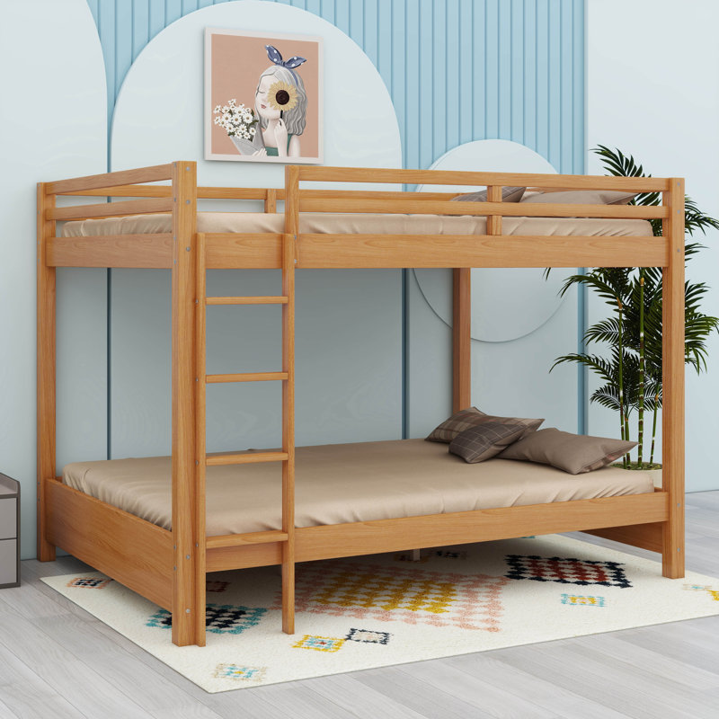 Lit superposé en bois grand avec échelle, Couleur du bois