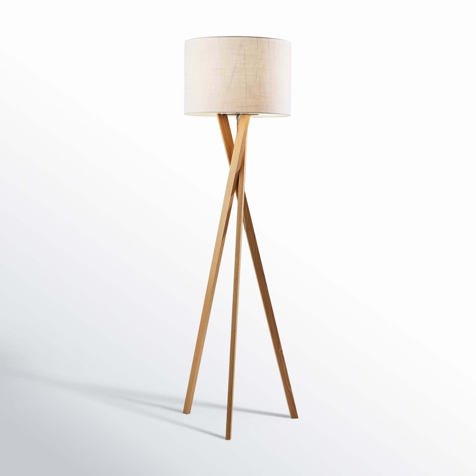 Harcourt 63'' Solid Wood Floor Lamp, Natural Wood