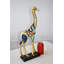 Statue de table girafe en résine colorée regardant autour de la taille: 3 po x 8 po x H 20 po