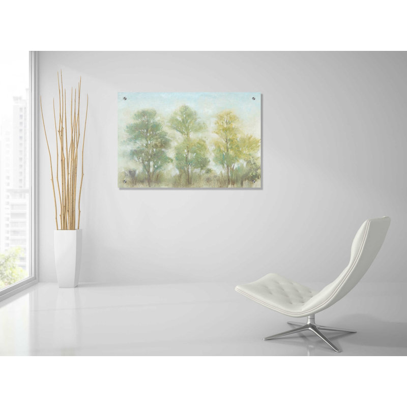 «Mute Trees II» par Tim O'Toole, art mural en verre acrylique, H 24 po x l 36 po x P 0,2 po