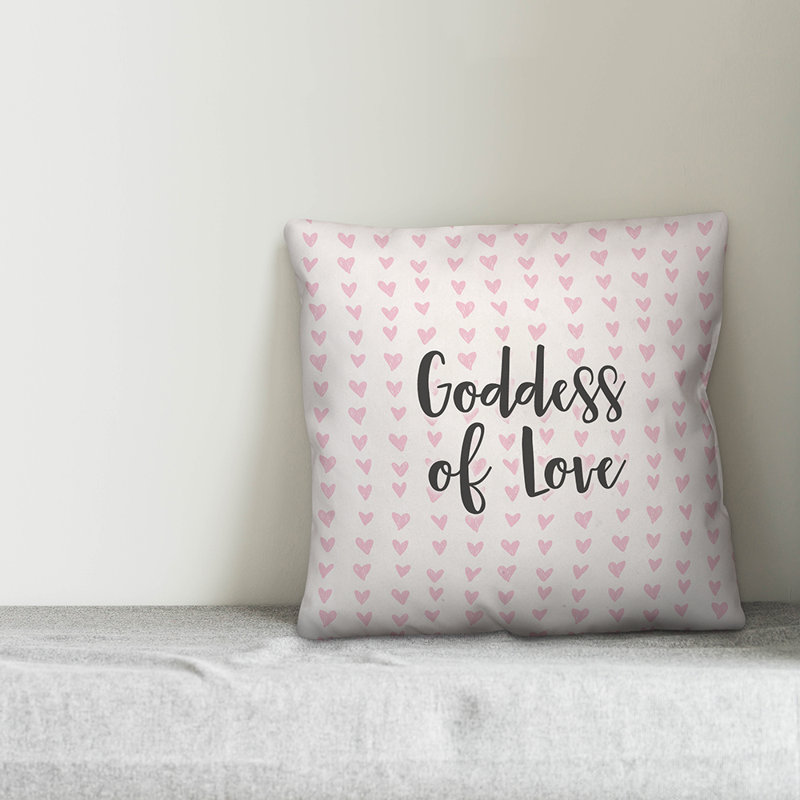  Coussin décoratif "Goddess of Love in Hearts", Coussin décoratif