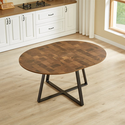 160 cm Extendable Round Dining Table