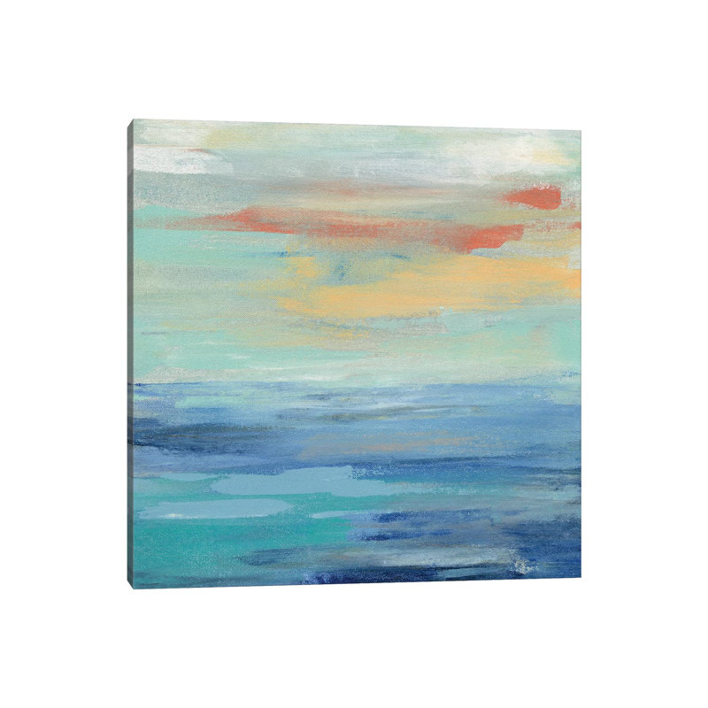 Sunset Beach II by Silvia Vassileva - Gallery-Wrapped Canvas Giclée on Canvas, Wrapped Canvas , 30.48 cm H x 30.48 cm W