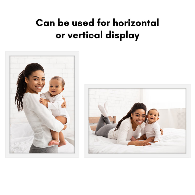 Poster Frame - Wooden Picture Frame with Plexiglass Cover, 24" W x 36" H, White