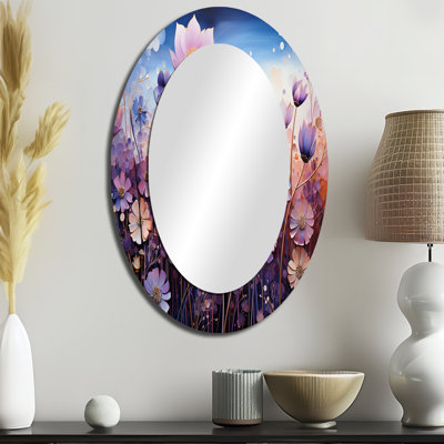 Miroir mural mauve moderne et violet