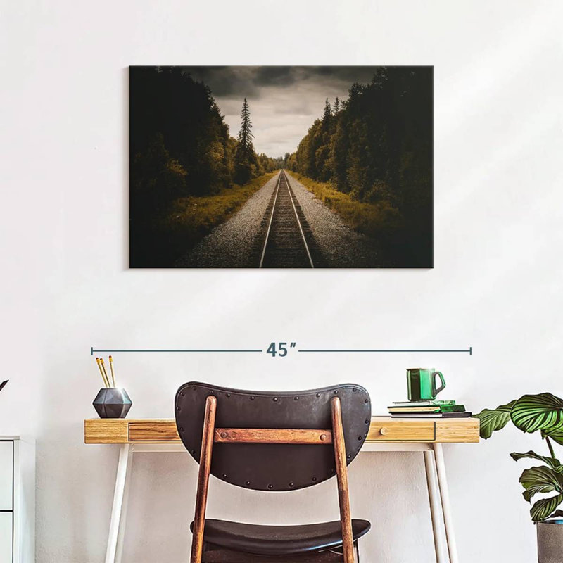 Train Track To Denali, 24" H x 36" W
