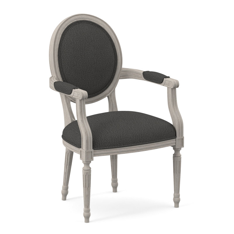 Dauphin Arm Chair, Bisque, Filigree Ivory