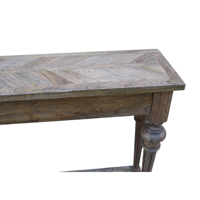 Micky Solid Wood Console Table, Black Wash, 35" H x 72" W x 12" D