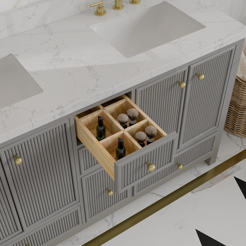 Meuble-lavabo Corena, Gris