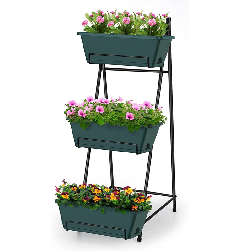 Jardin vertical en plastique Nathanim, Vert, H 37,7 po x l 16,8 po x P 16 po