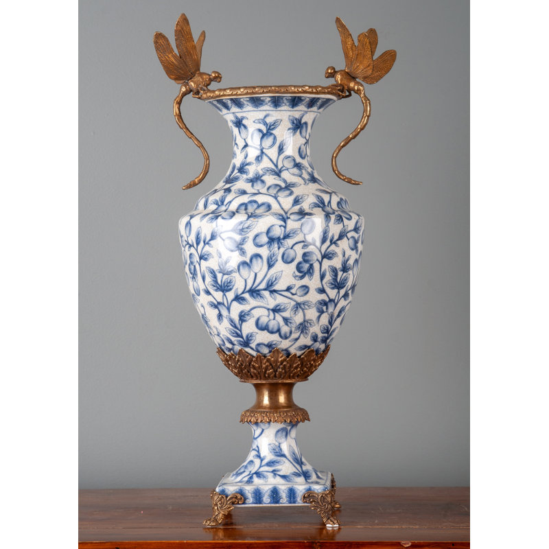 Vase en porcelaine décorative peint à la main
