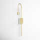 Valerie Single Light Glass Steel Dimmable Plug-in Wallchiere