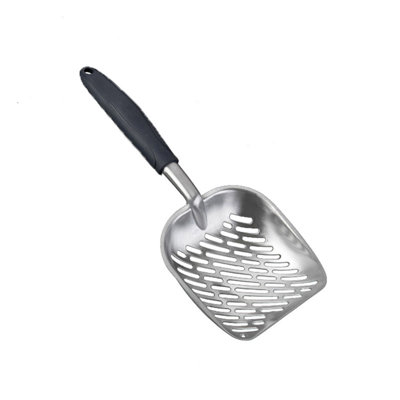 Aluminum Alloy Pet Litter Shovel, Black