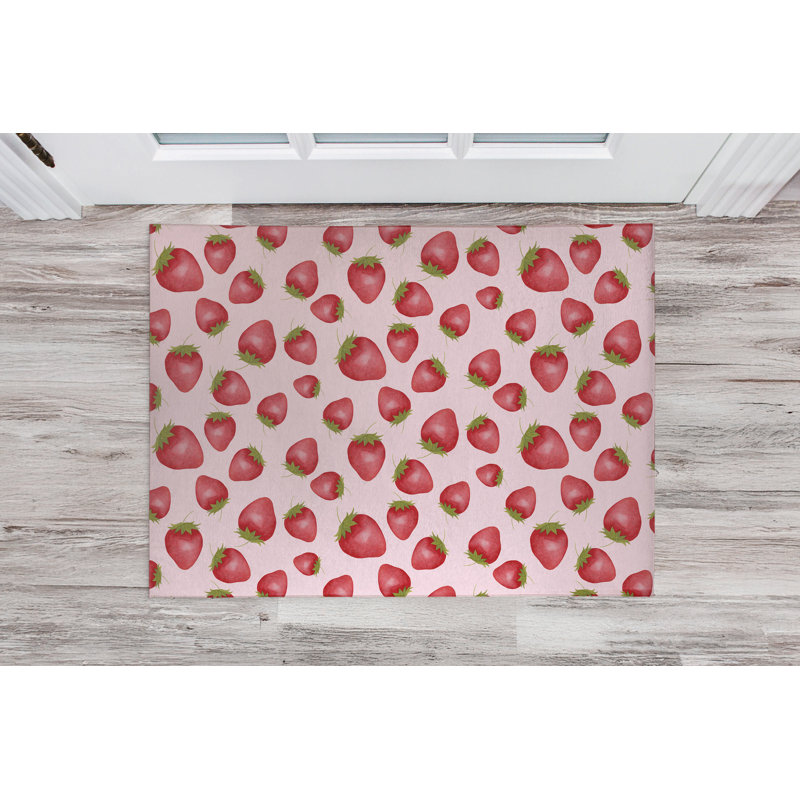 Fraises d'été, Rose, L 48 po x L 72 po