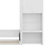 Lit escamotable avec plusieurs tablettes de rangement et décoration à persiennes-2035522559