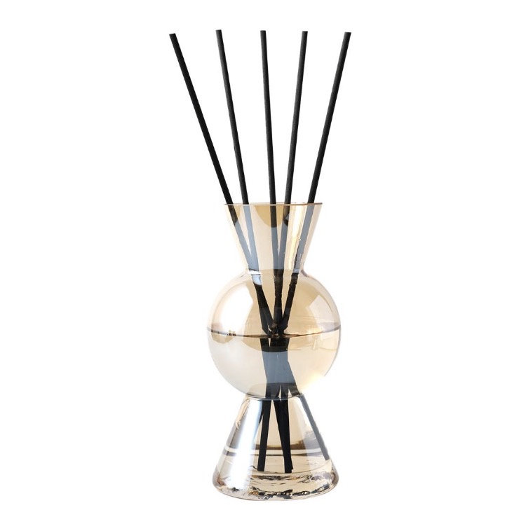Diffuseur à roseaux, roseaux courbés noirs - Lily Of The Valley - boîte-cadeau, Ambre