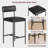 Bar Stools Set Of 2, Upholstered Counter Height Bar Stools