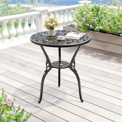 Table de salle à manger en aluminium coulé en aluminium, table de patio légère résistante à la rouille avec assemblage facile, table de jardin durable pour une utilisation extérieure