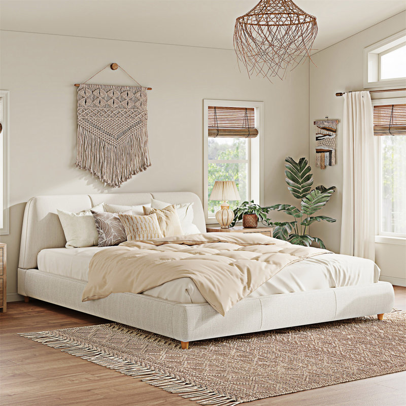 Upholstered Bed Frame, King