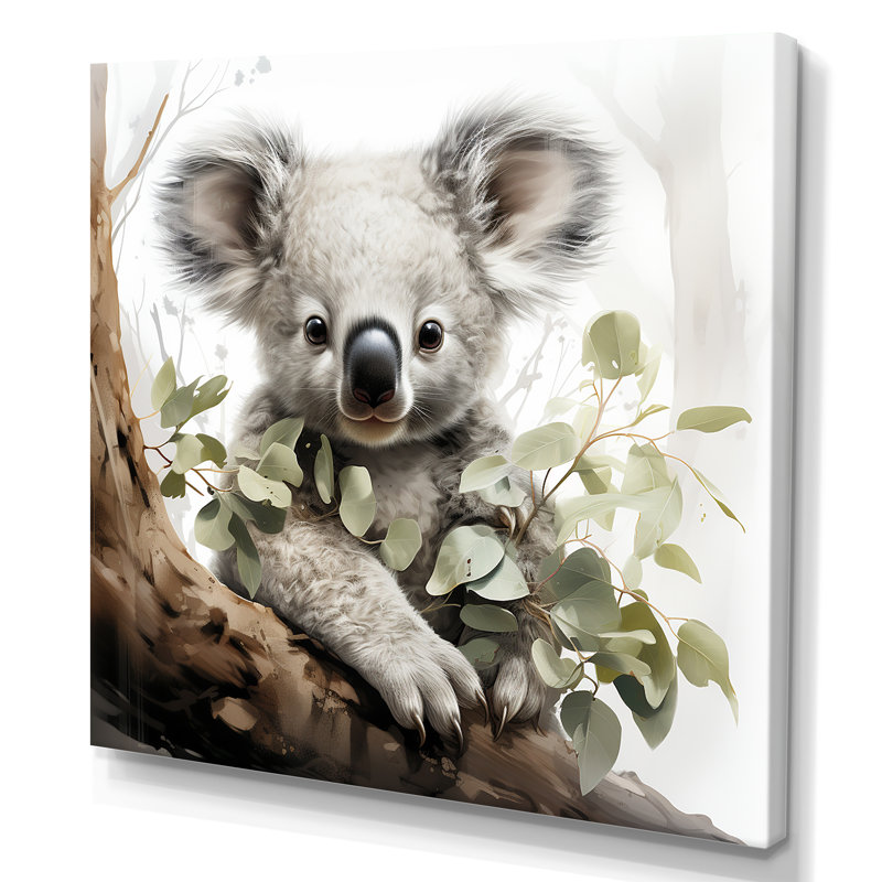 Adorable Koala en Australie IV - Koala, art mural animal, Toile tendue, H 16 po x l 16 po x P 1 po