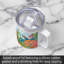 Tasse en acier inoxydable avec couvercle 12 oz.