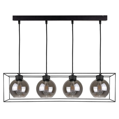 Aleissa 4 - Light Black Square/Rectangle Pendant