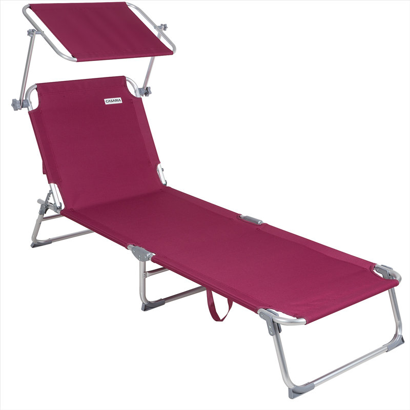 Bushgrove 190cm Long Reclining Single Chaise, Pearl ruby red