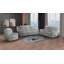 Causeuse double inclinable avec console, gris-1074846701